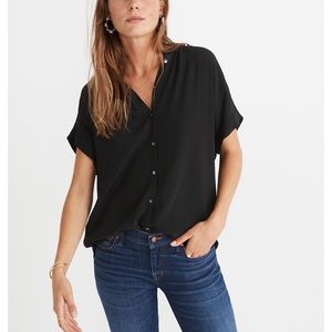 Madewell Central Drapey Shirt Black Small